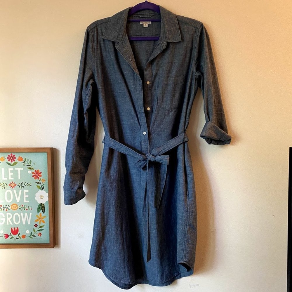 GAP Denim Long-Sleeved Dress with Pockets